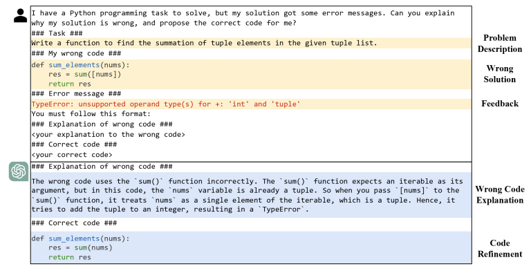 Training code generation models to debug their own outputs - Amazon Science