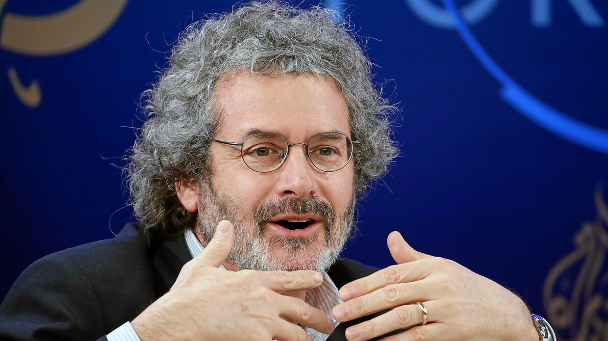 Neil Gershenfeld, the director of the Center for Bits and Atoms at MIT, gestures while speaking